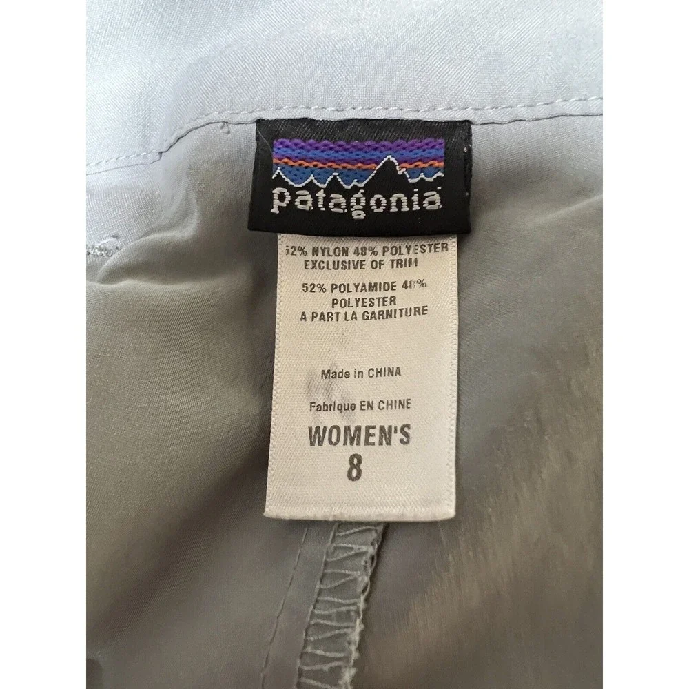 Patagonia Inter-Continental Hideaway Skirt Blue Gray‎ Women’s Size 8